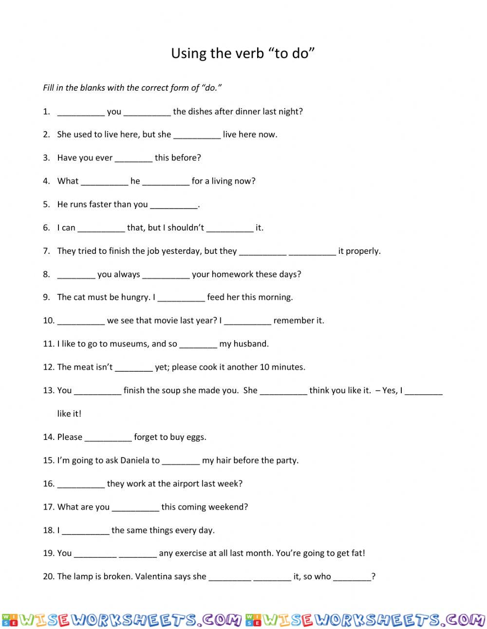 worksheet