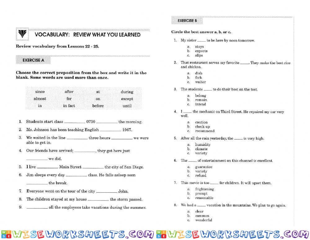 NIALC Vol. 3 Review Vocabulary 22-25