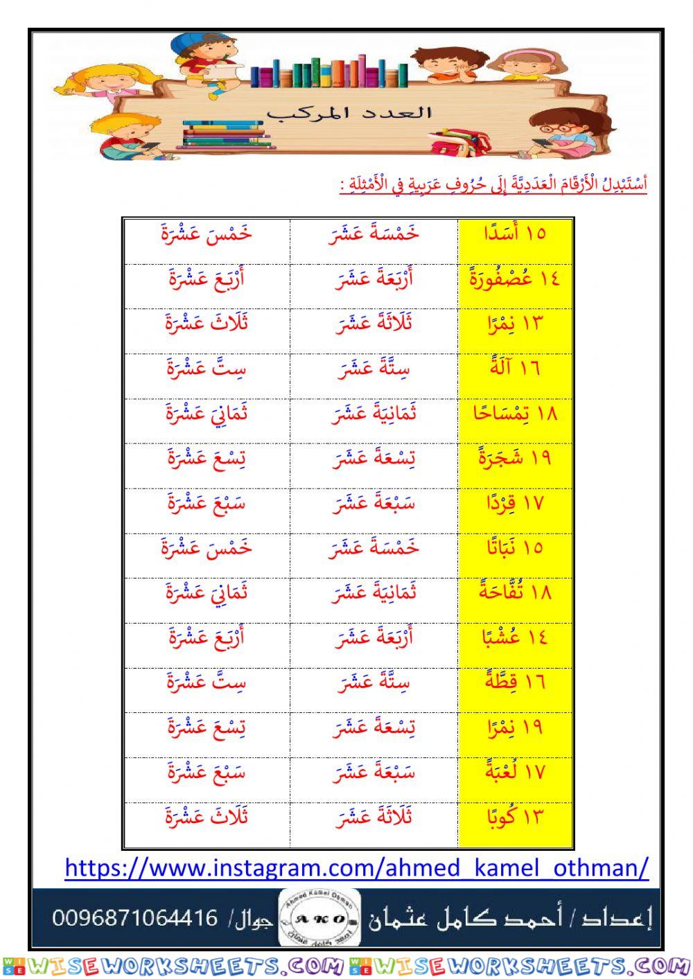 الأعداد المركبة من 19:13