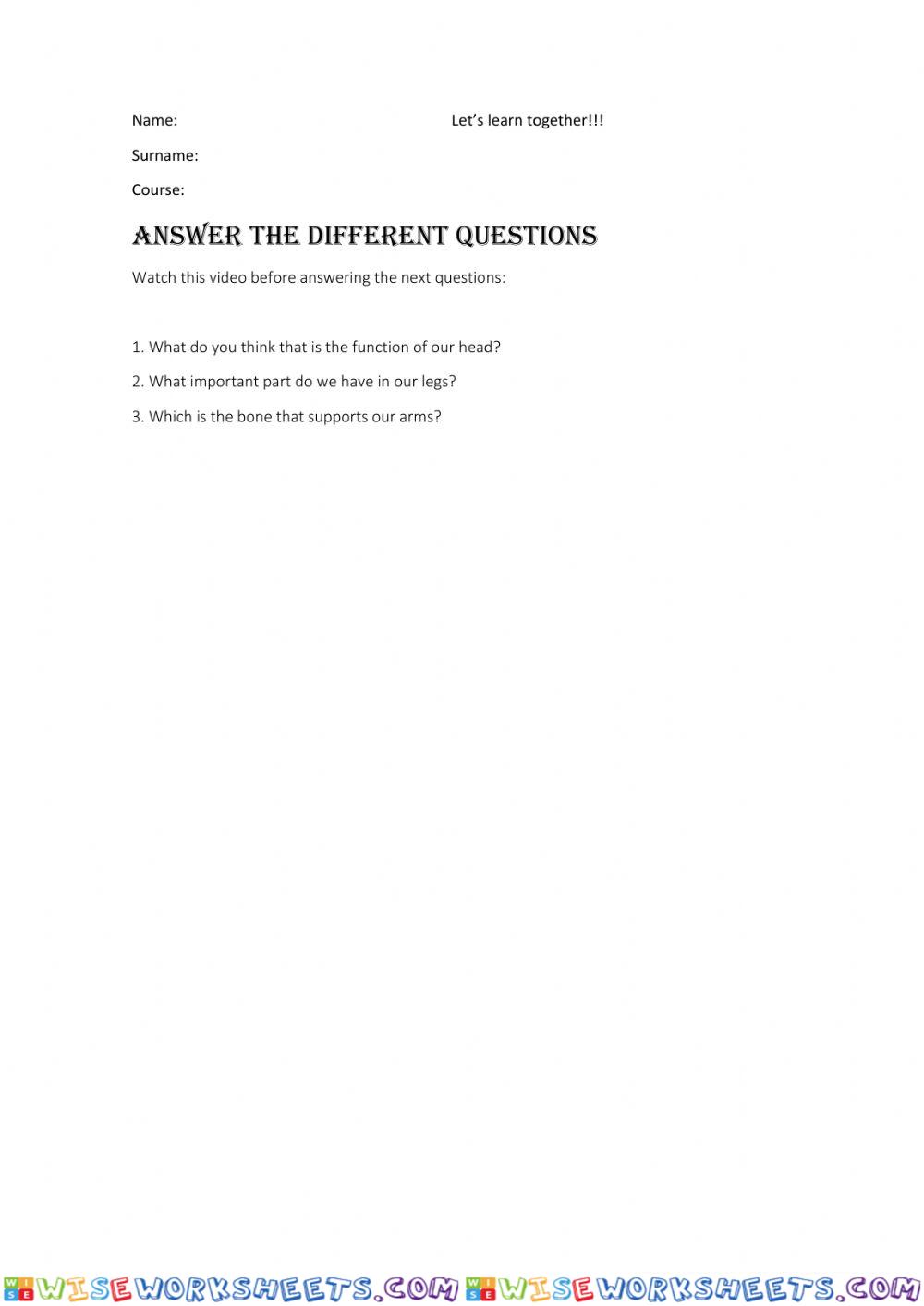 Answer the following questions