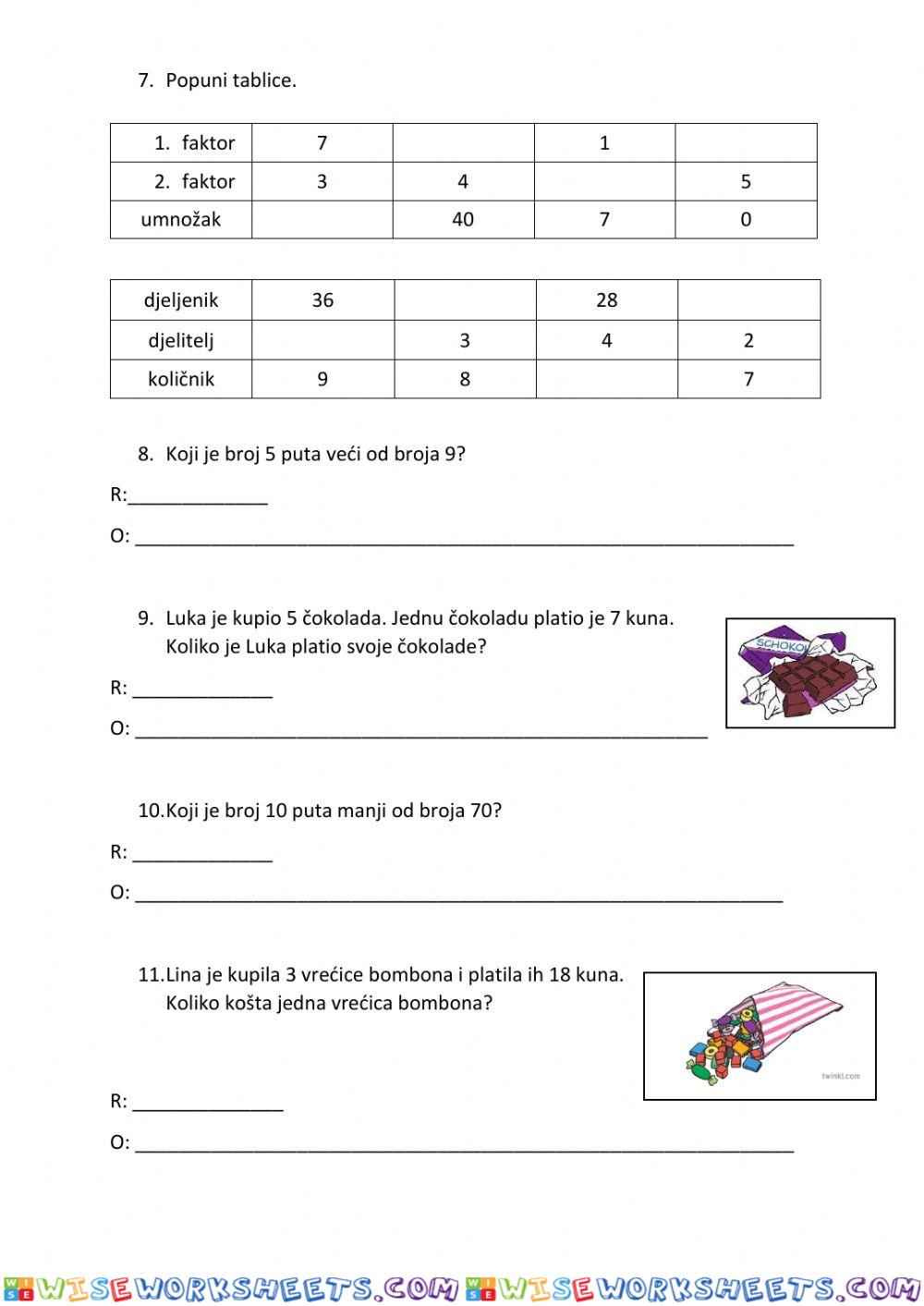 worksheet