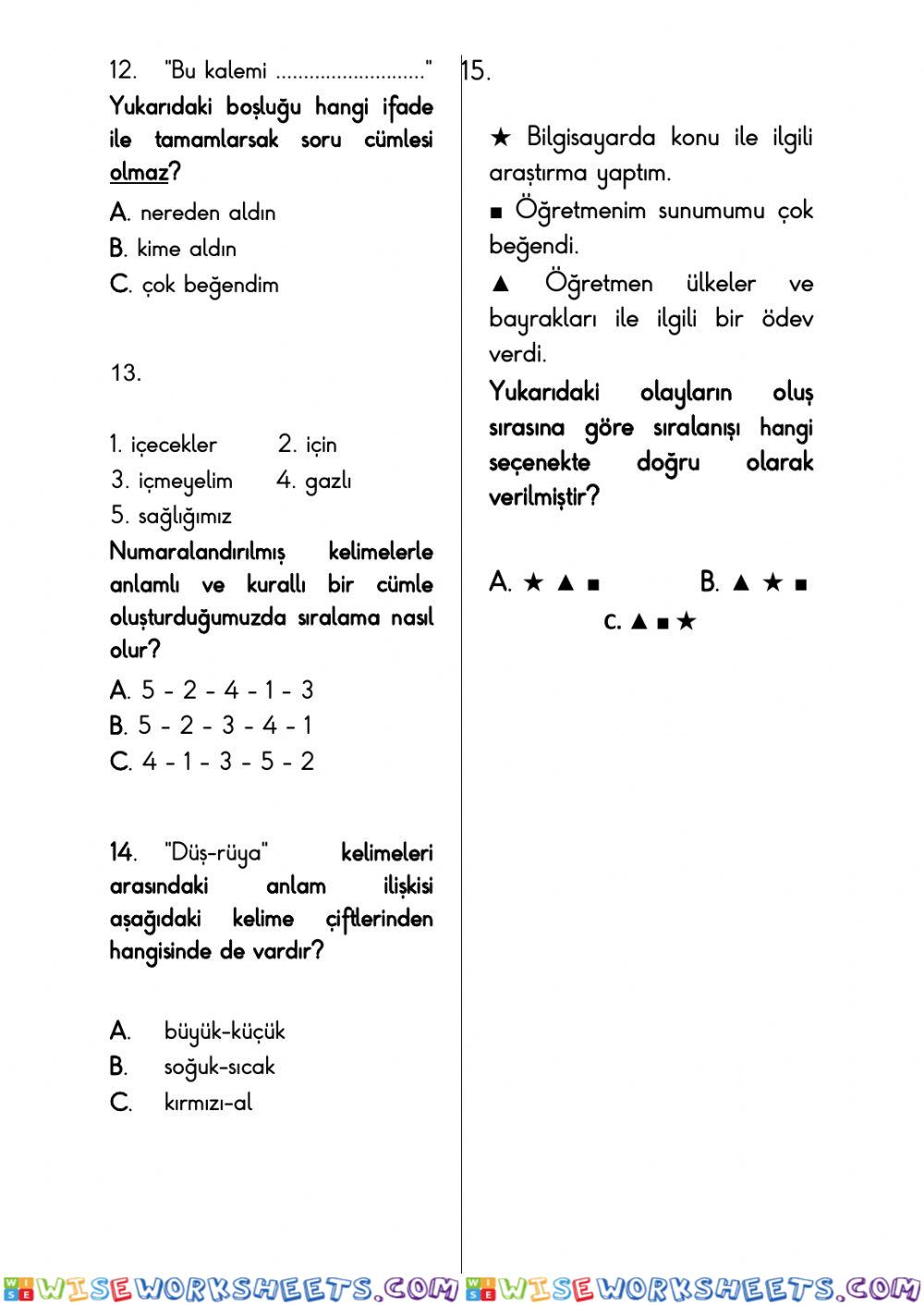 worksheet