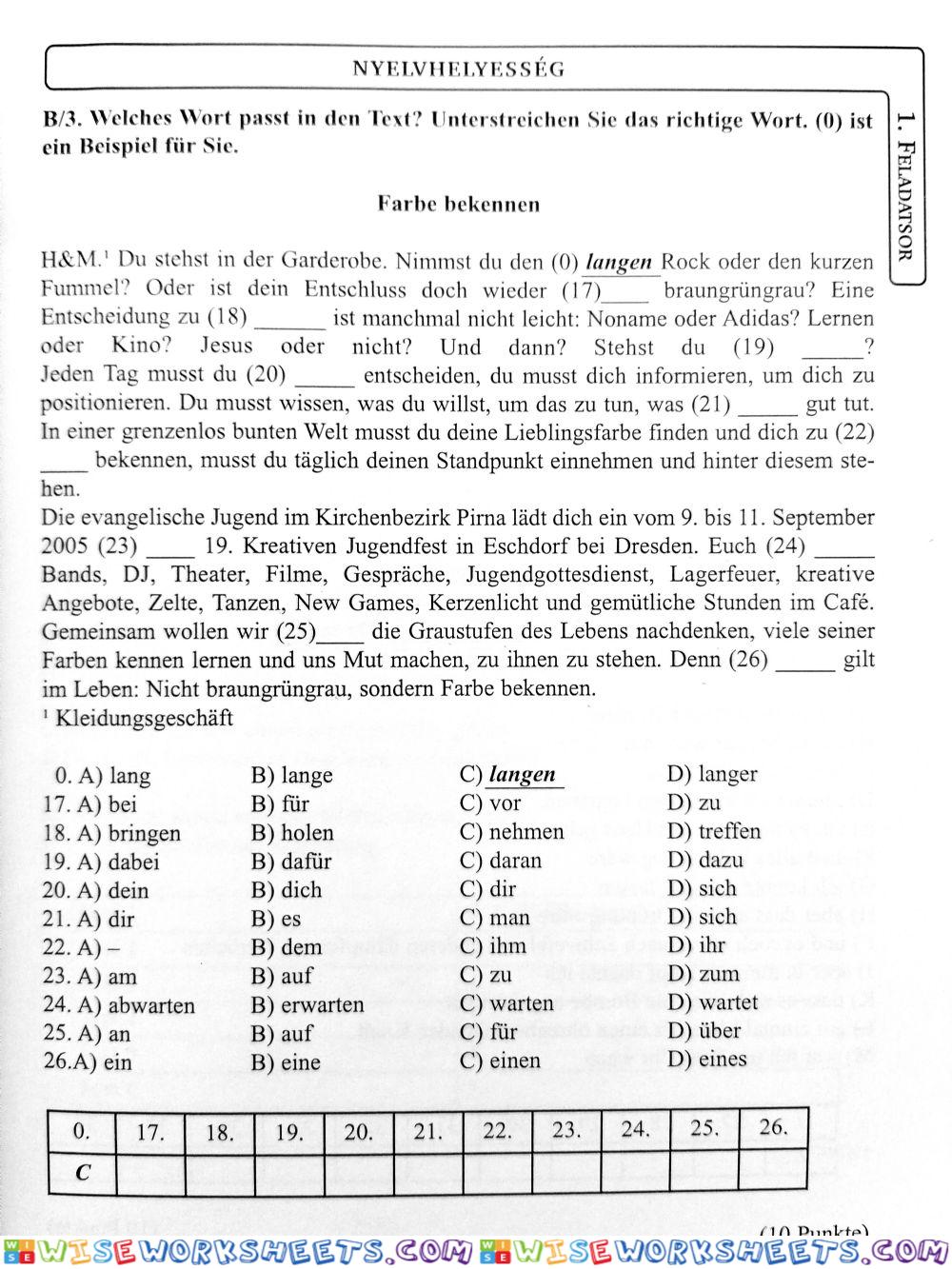 Sprachbausteine B2