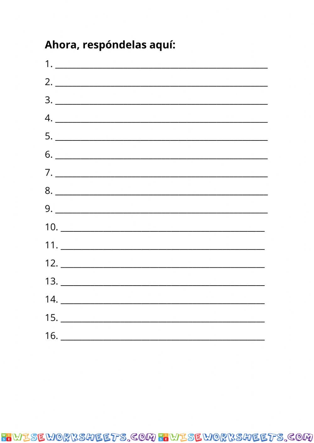 worksheet