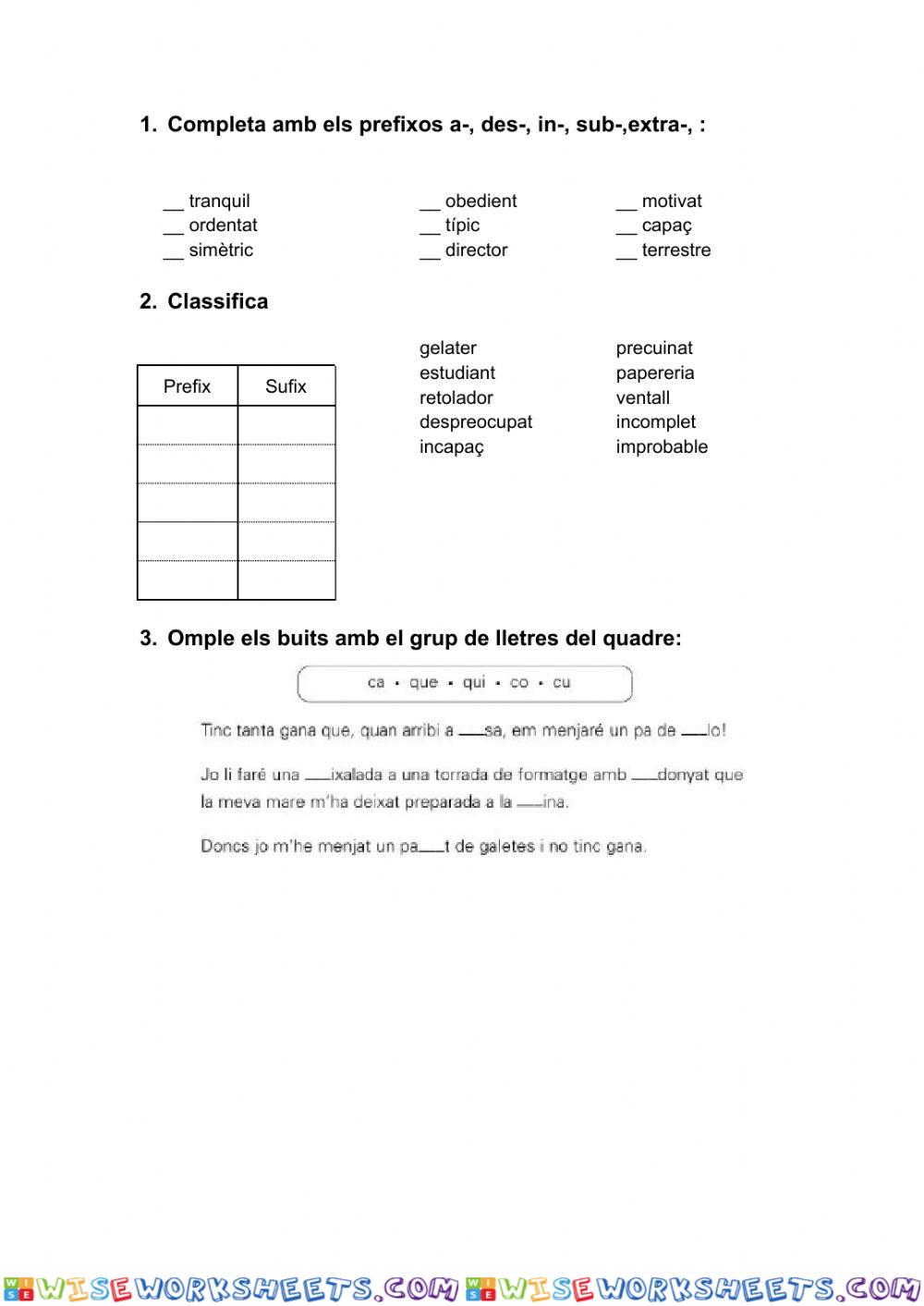 worksheet