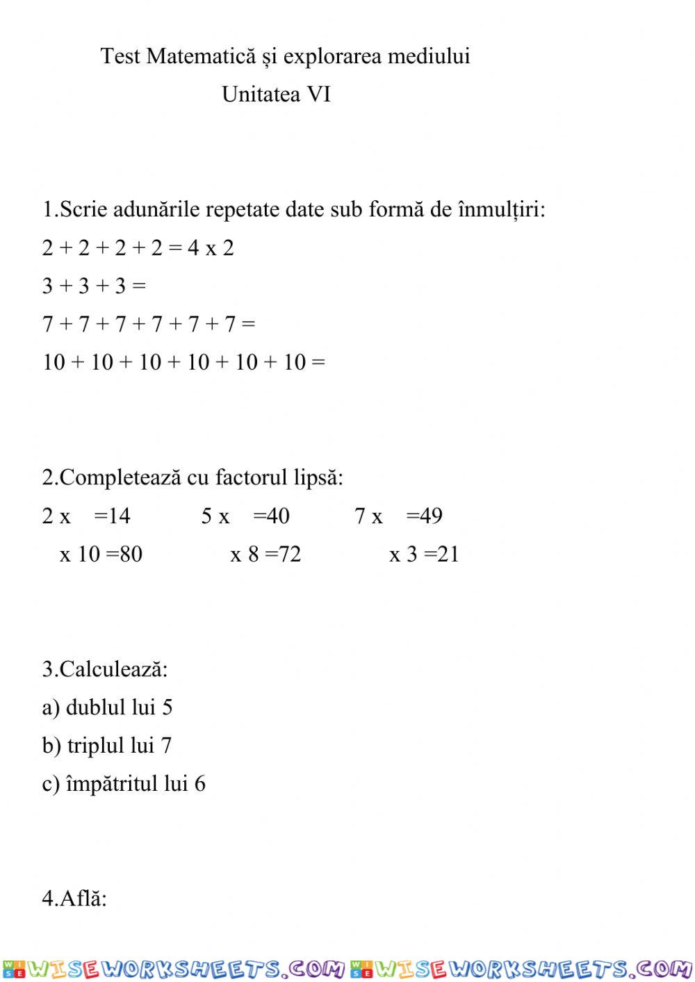 worksheet