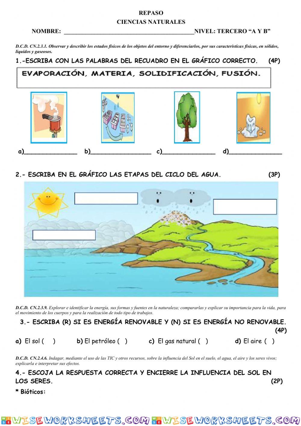 Repaso Naturales