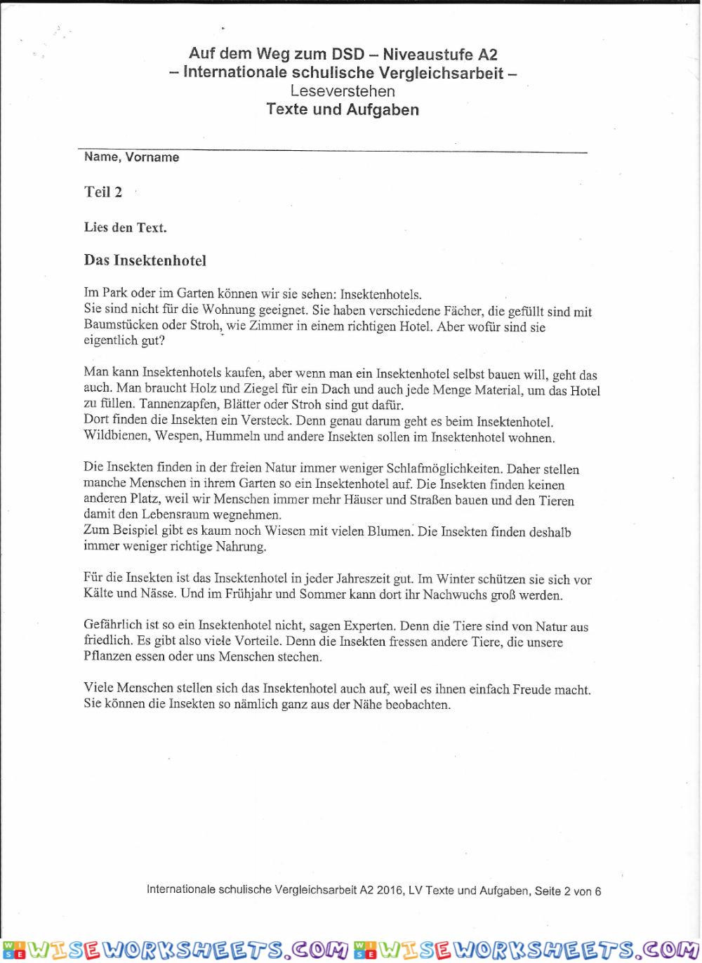 worksheet