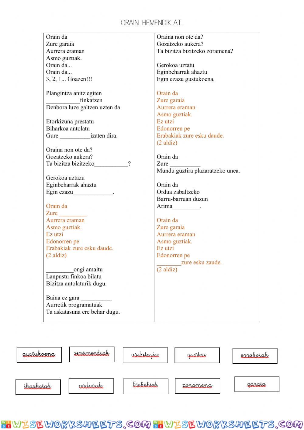 worksheet