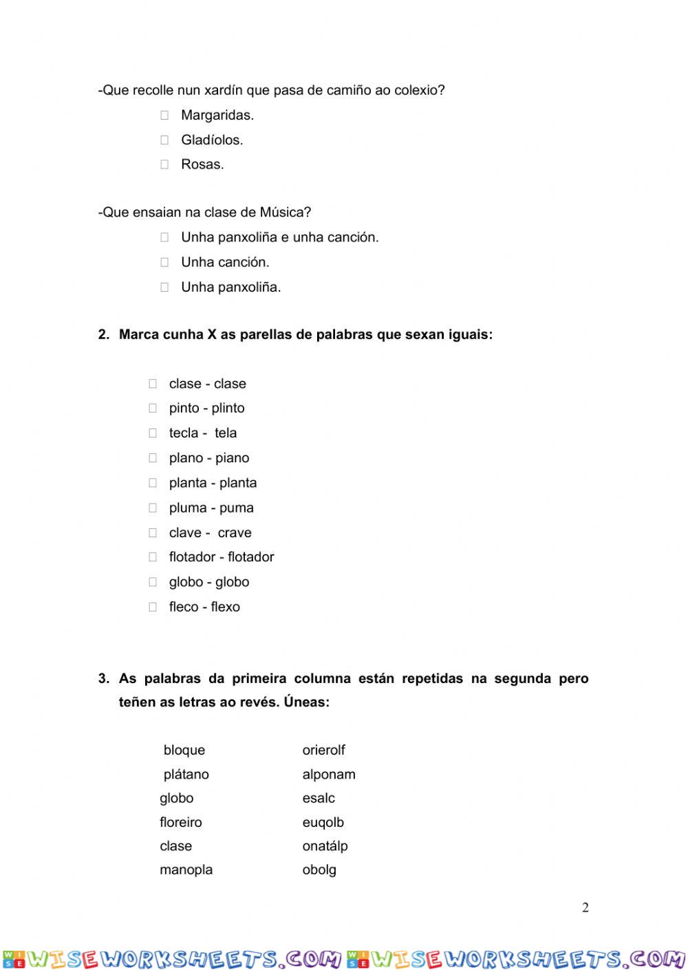 worksheet