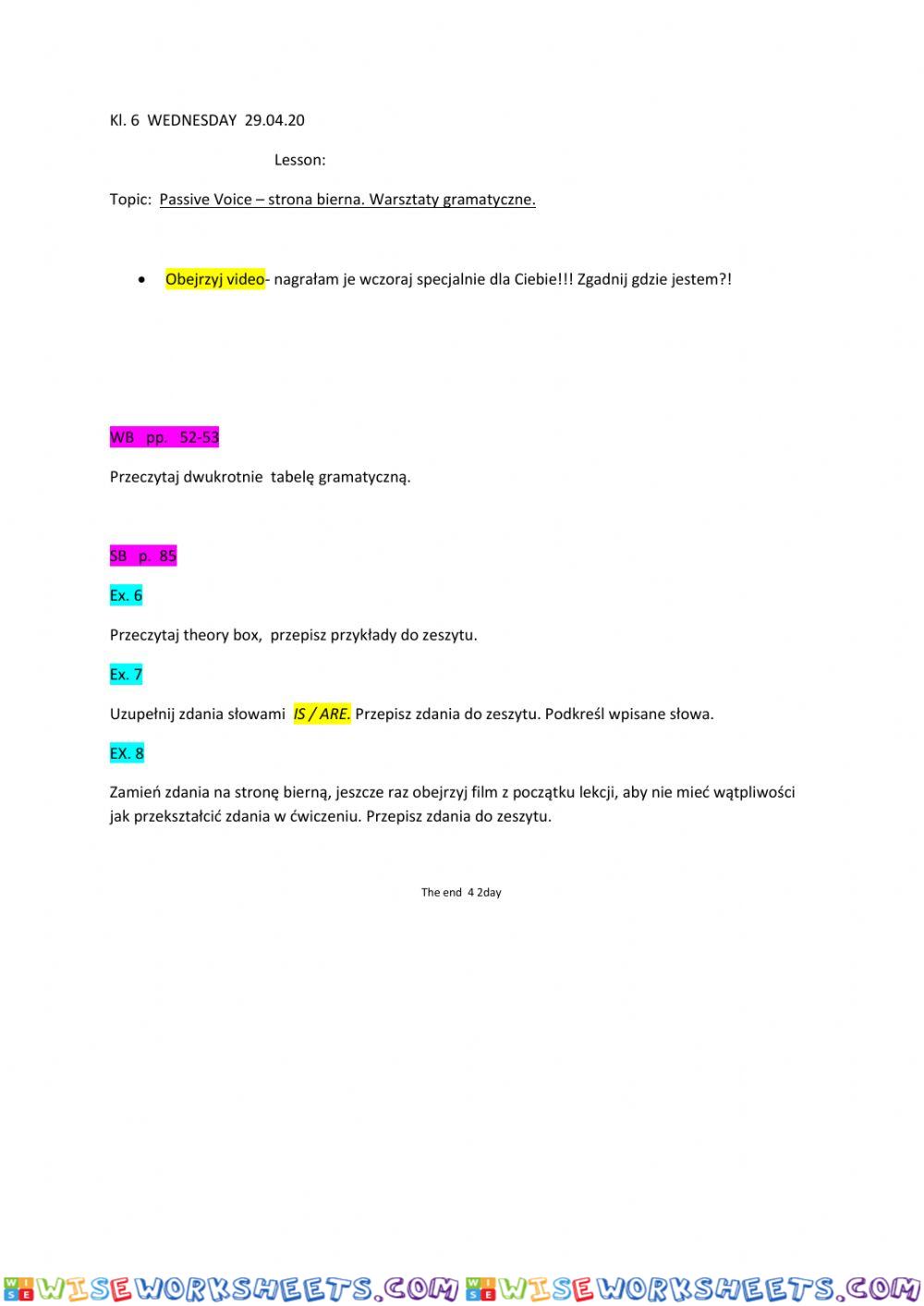 Passive voice film intro