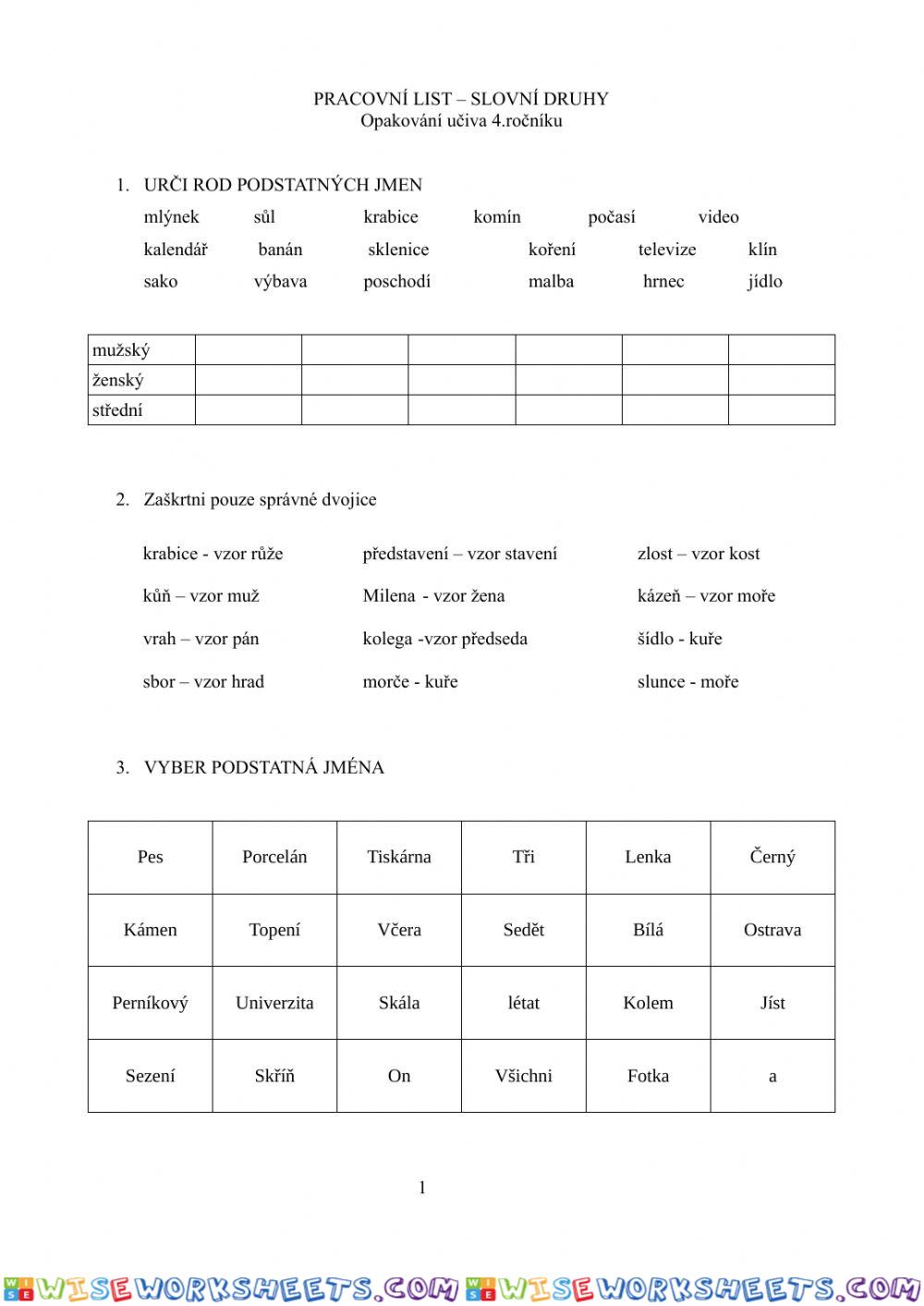 worksheet