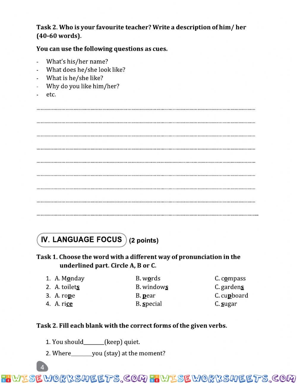 worksheet