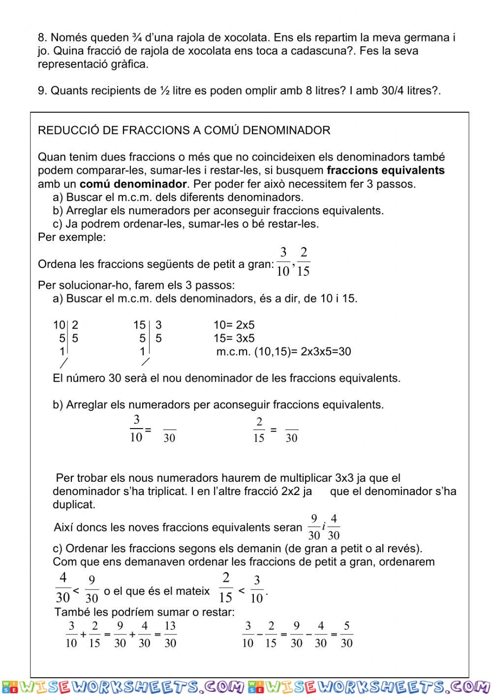 worksheet