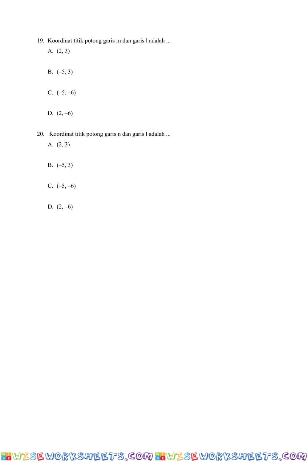 worksheet