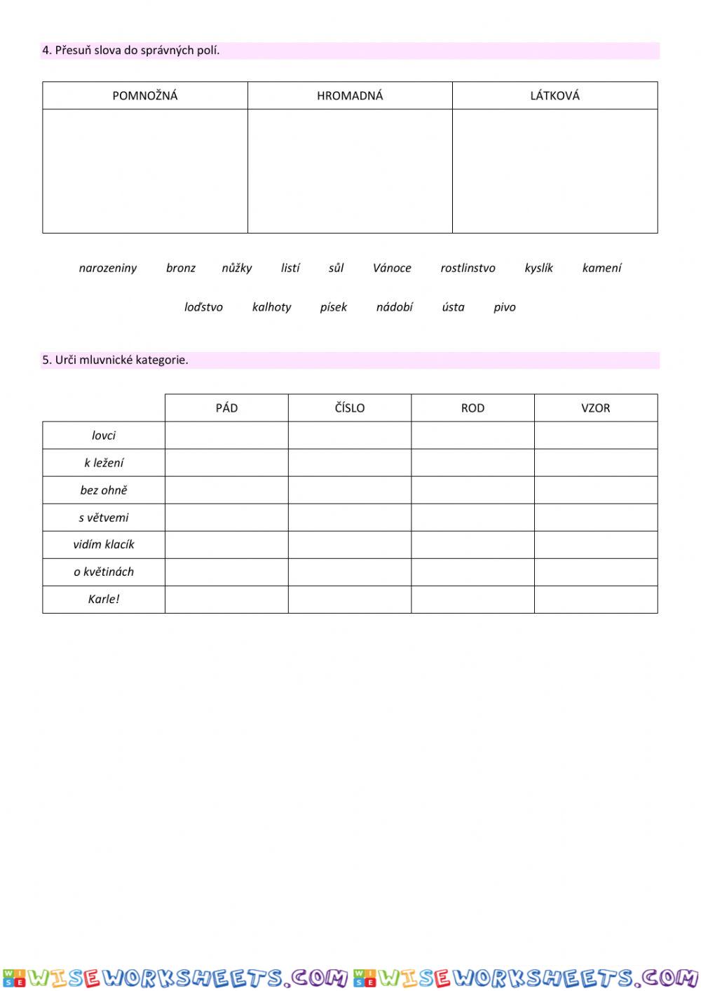 worksheet