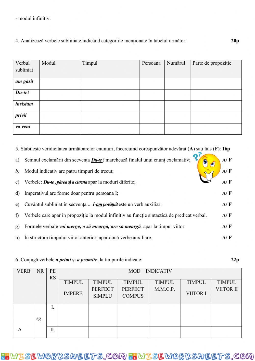 worksheet