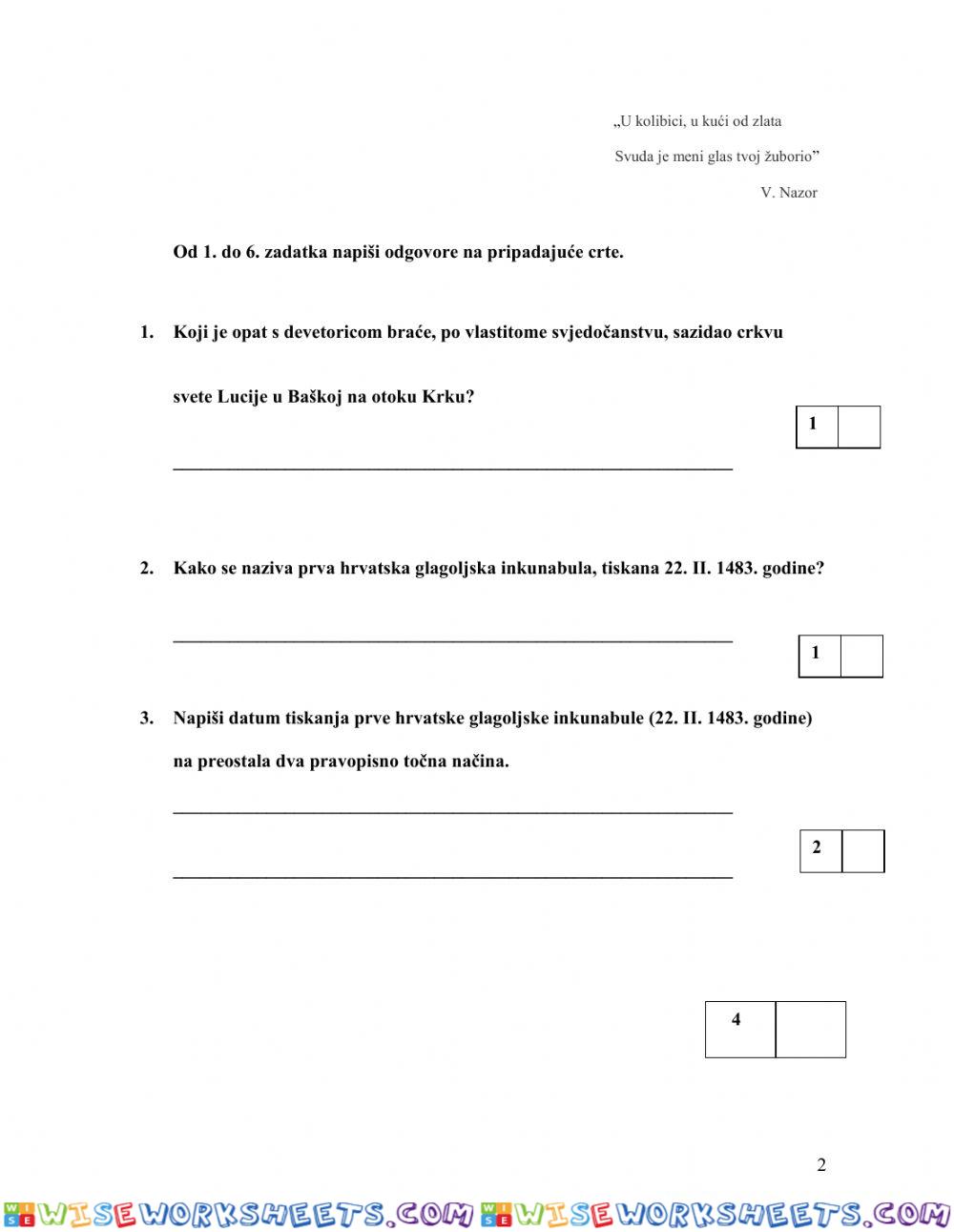 worksheet