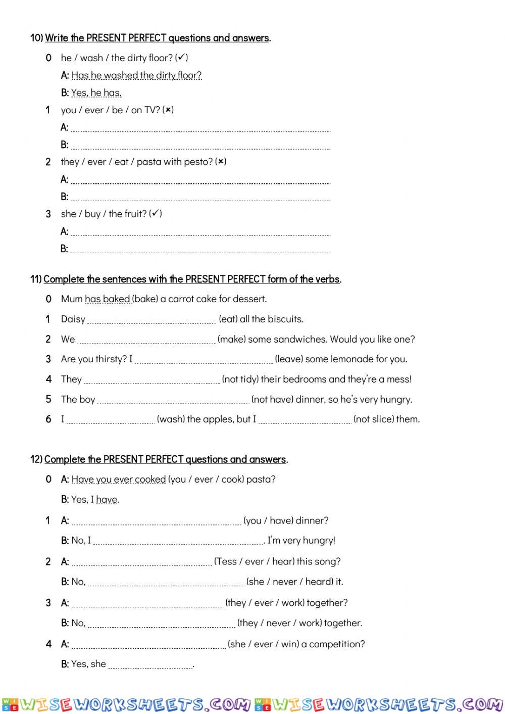 worksheet