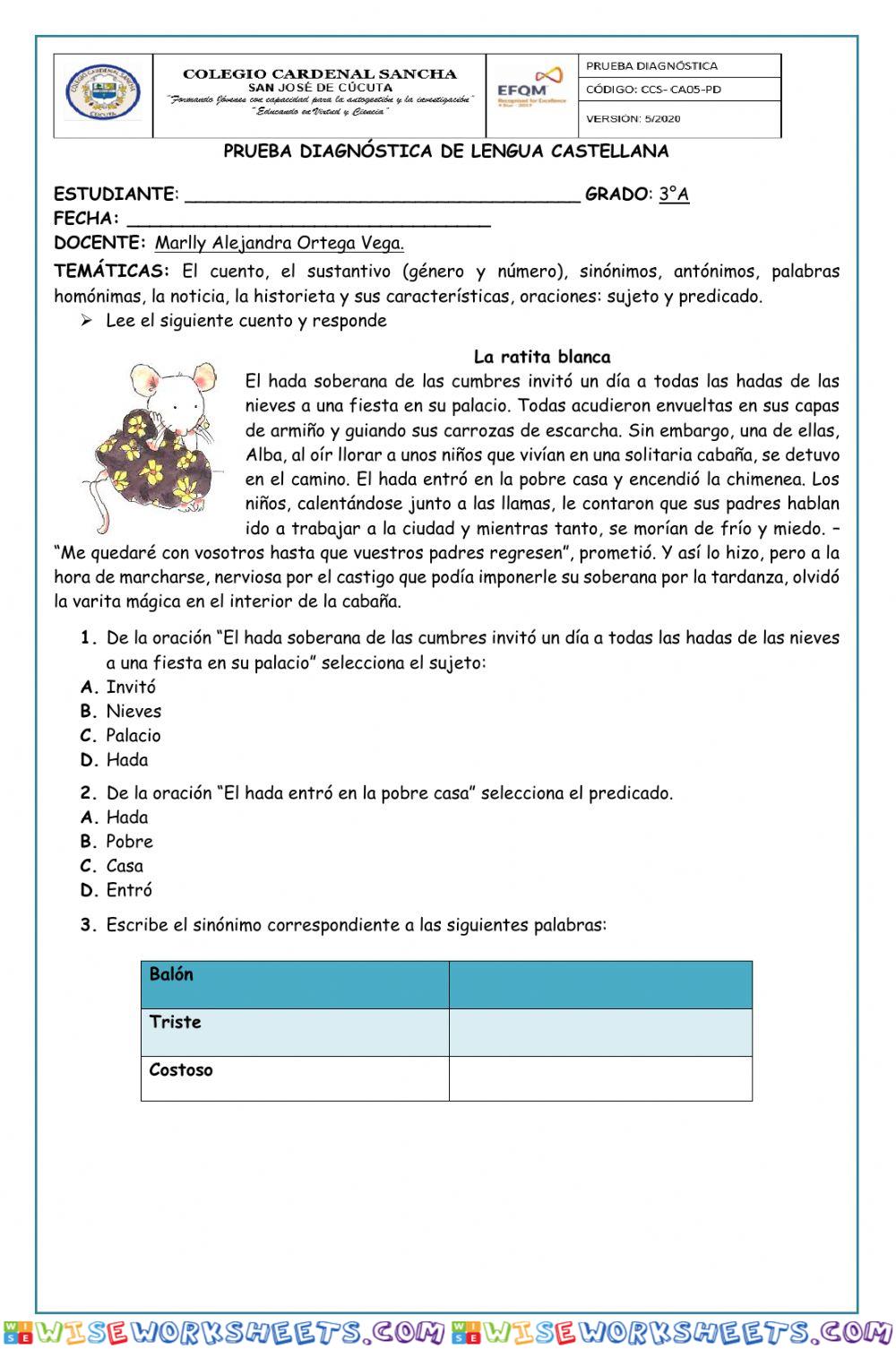 Prueba diagnostica