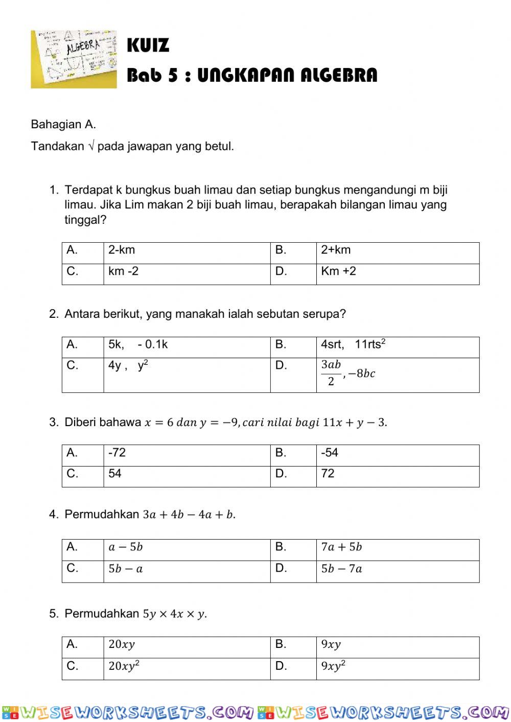 worksheet