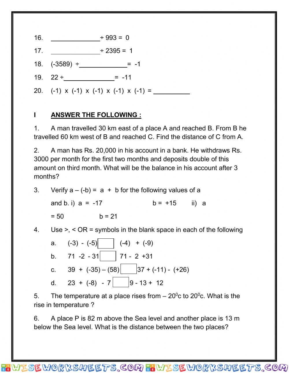 worksheet