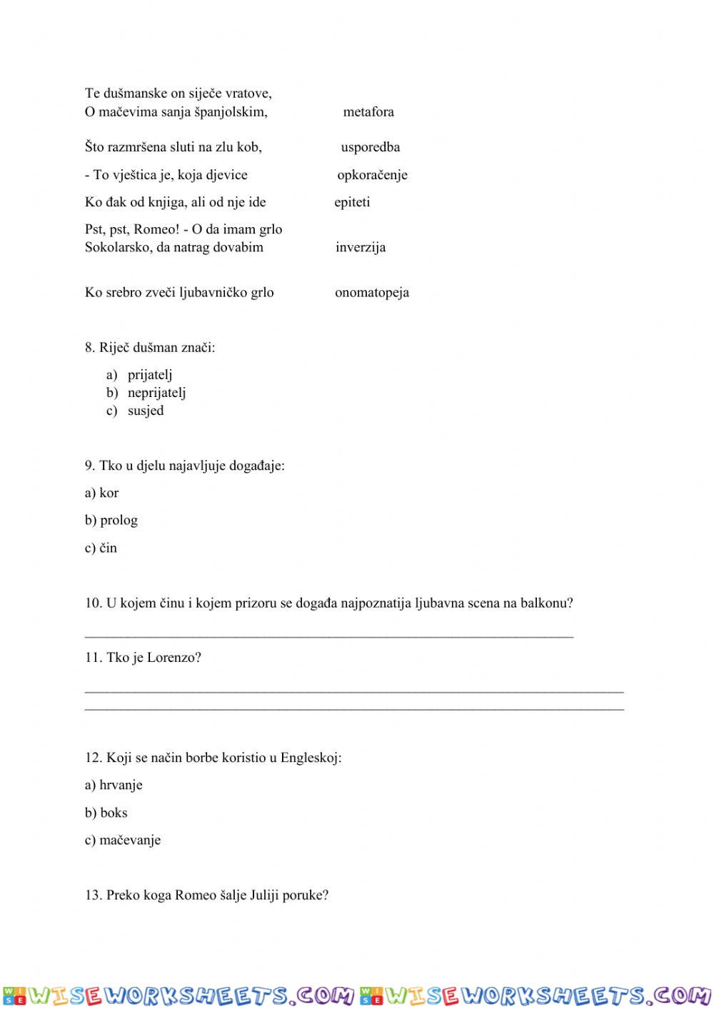 worksheet