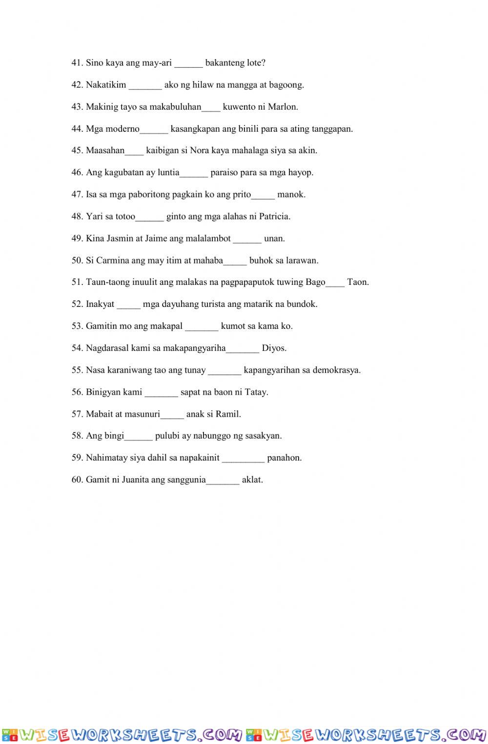 worksheet