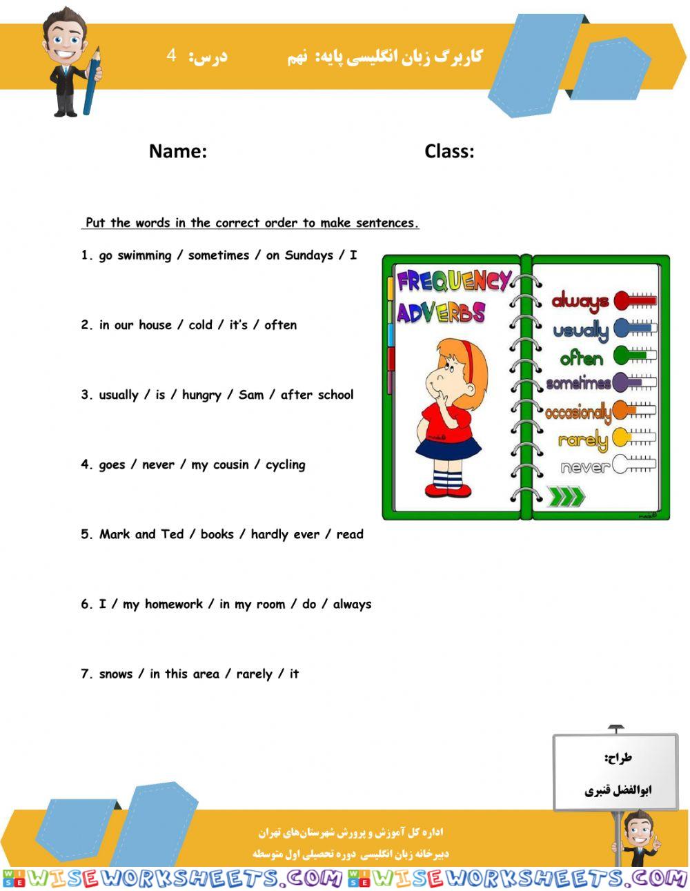 Adverb of frequency