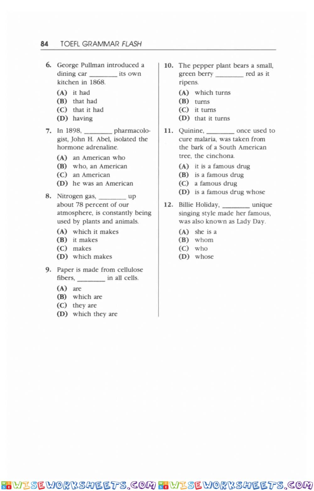worksheet