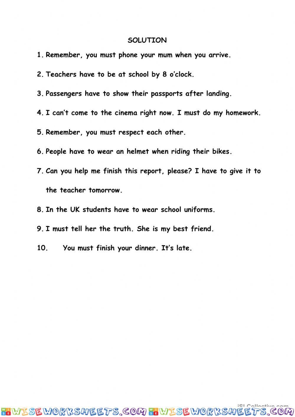 worksheet