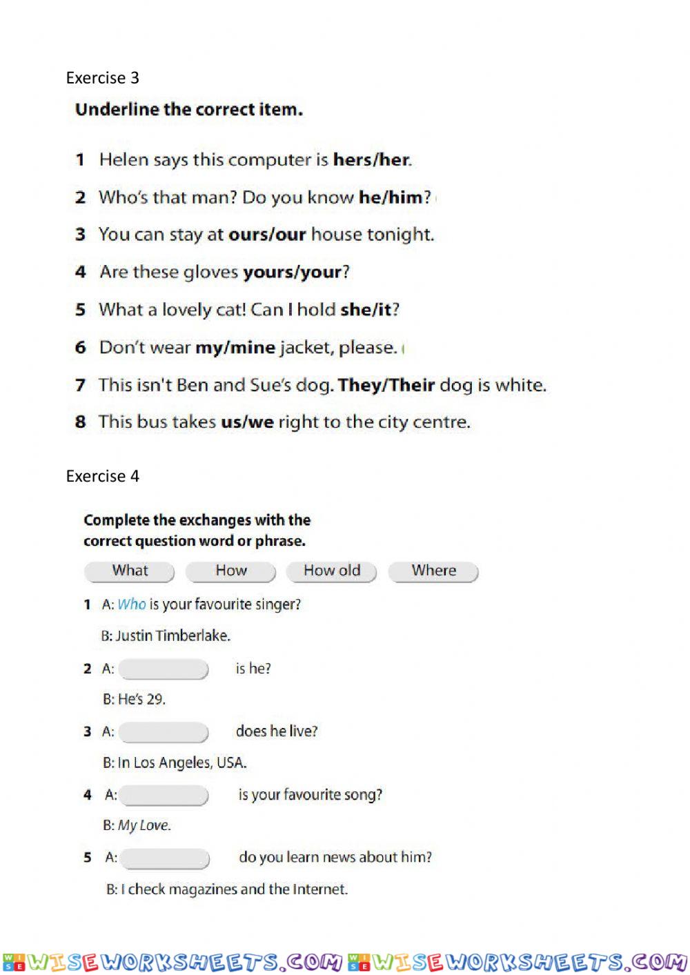 worksheet