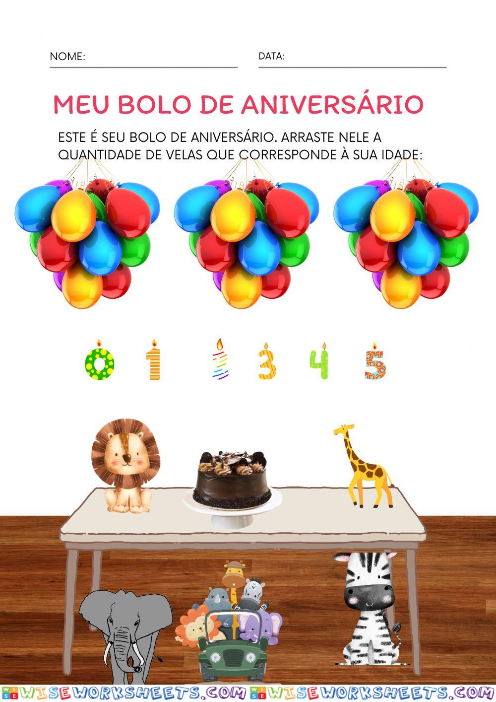 Meu bolo de aniversário 3 anos