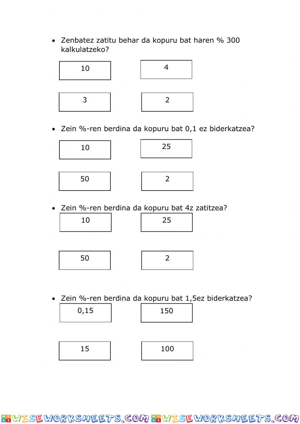 worksheet