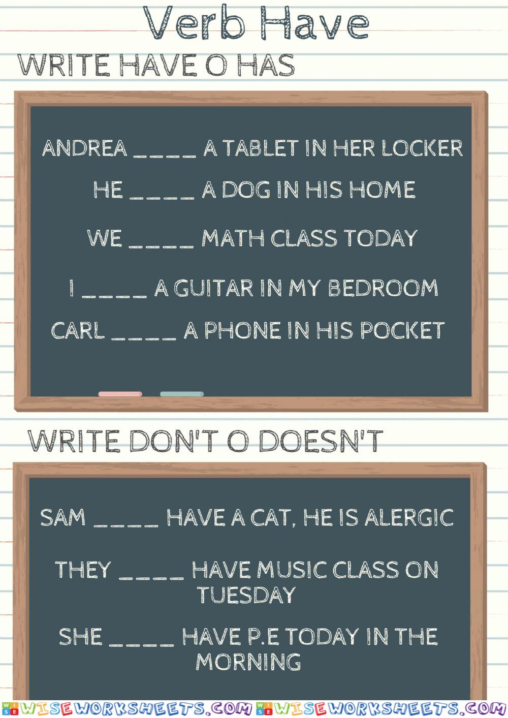 Verb have