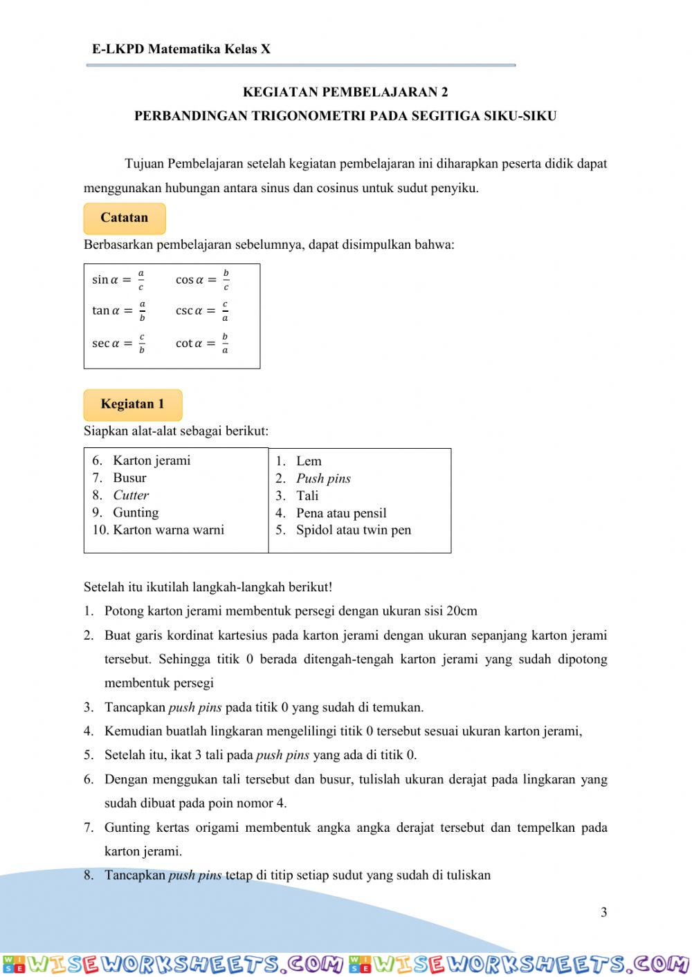 worksheet