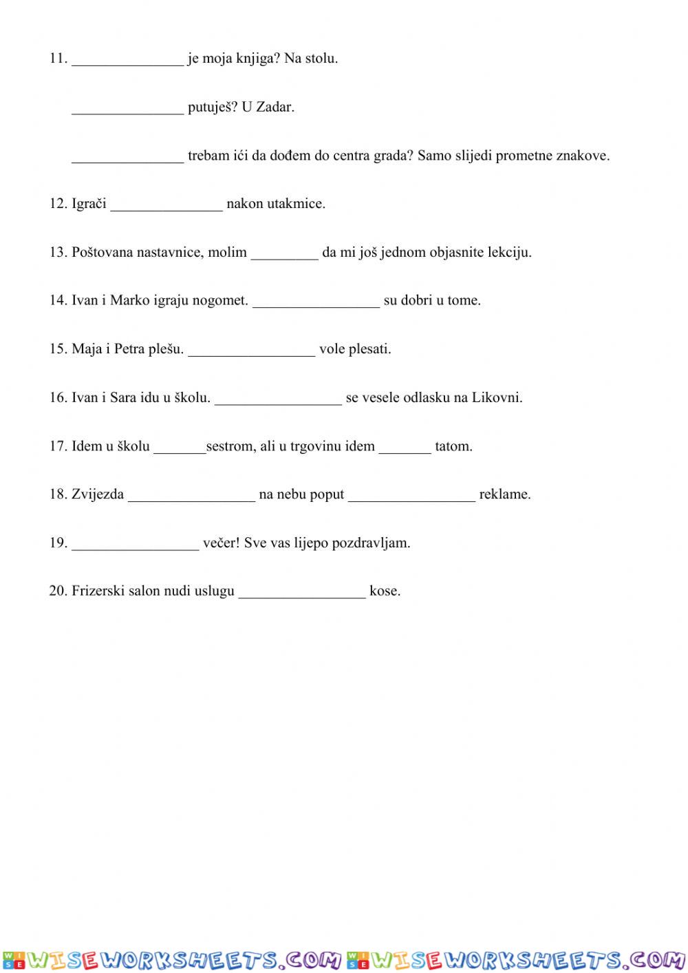 worksheet