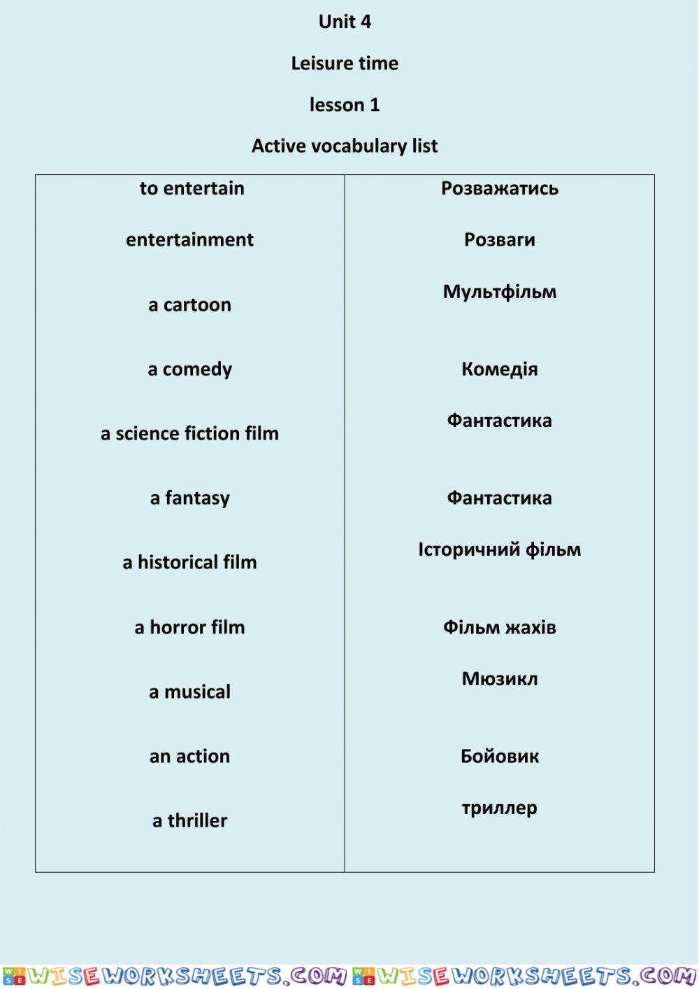 Introducing vocabulary