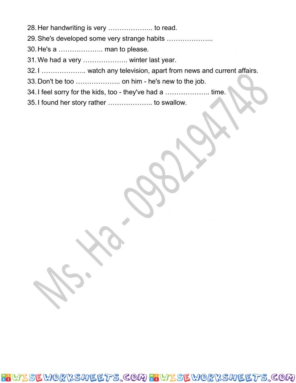 worksheet