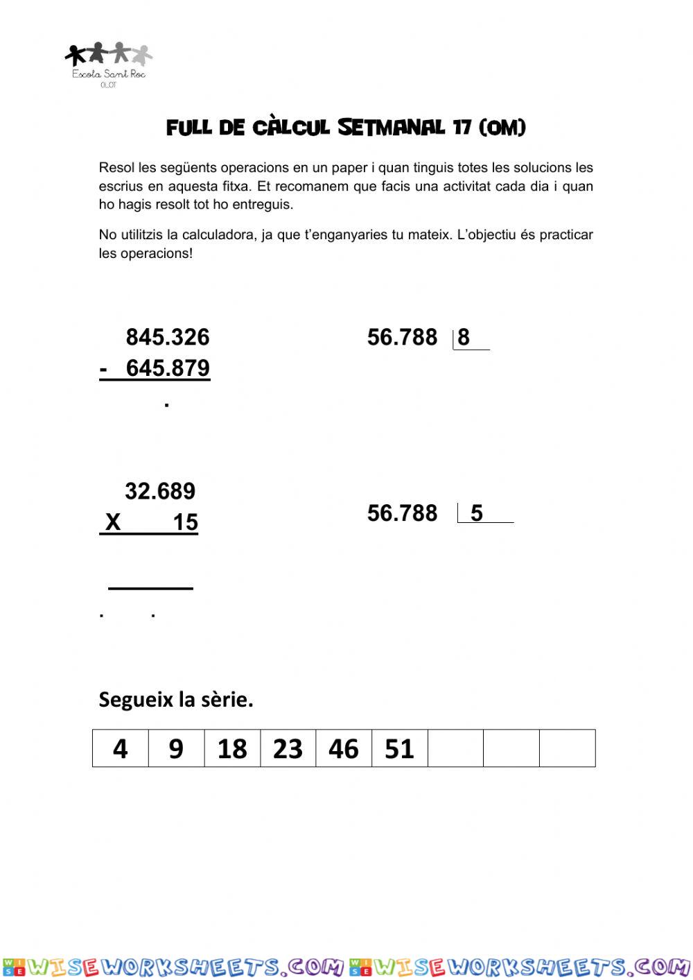 worksheet