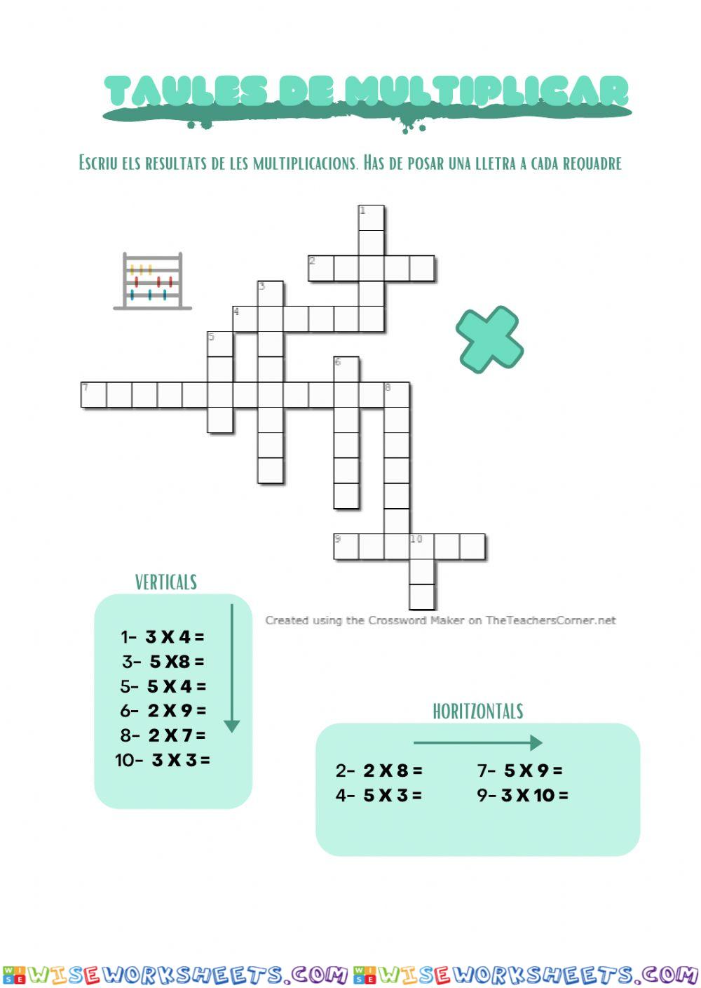 Taules de multiplicar 2, 3 i 5