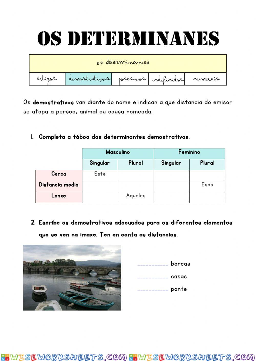 Determinantes demostrativos