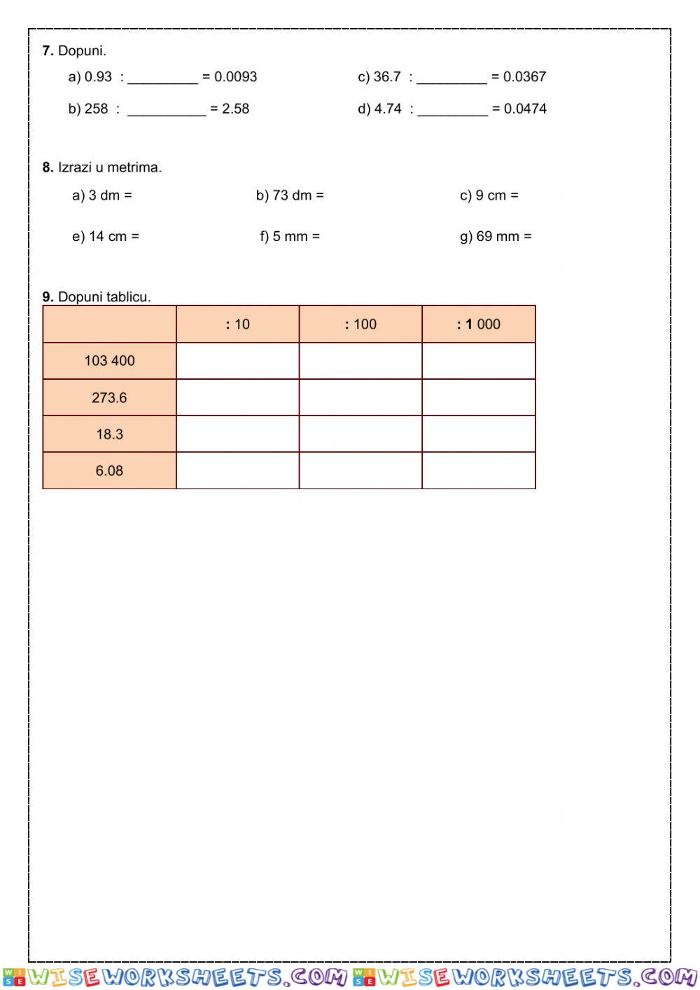 worksheet