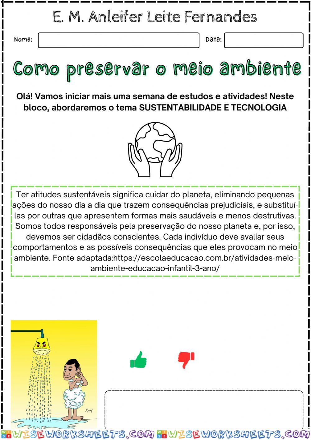 Preservação do meio ambiente