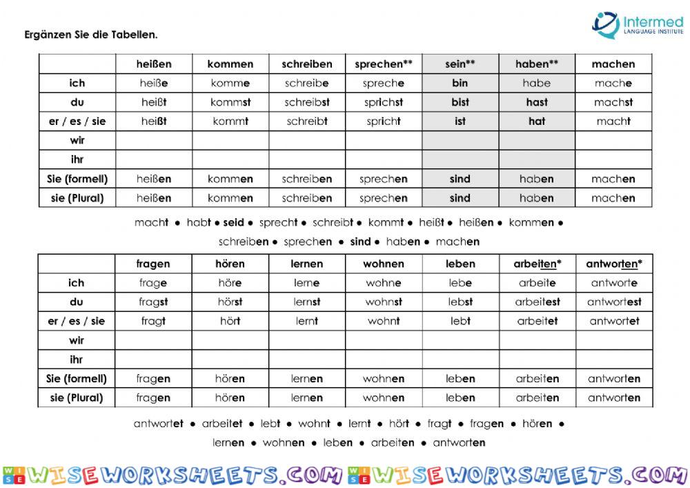 worksheet