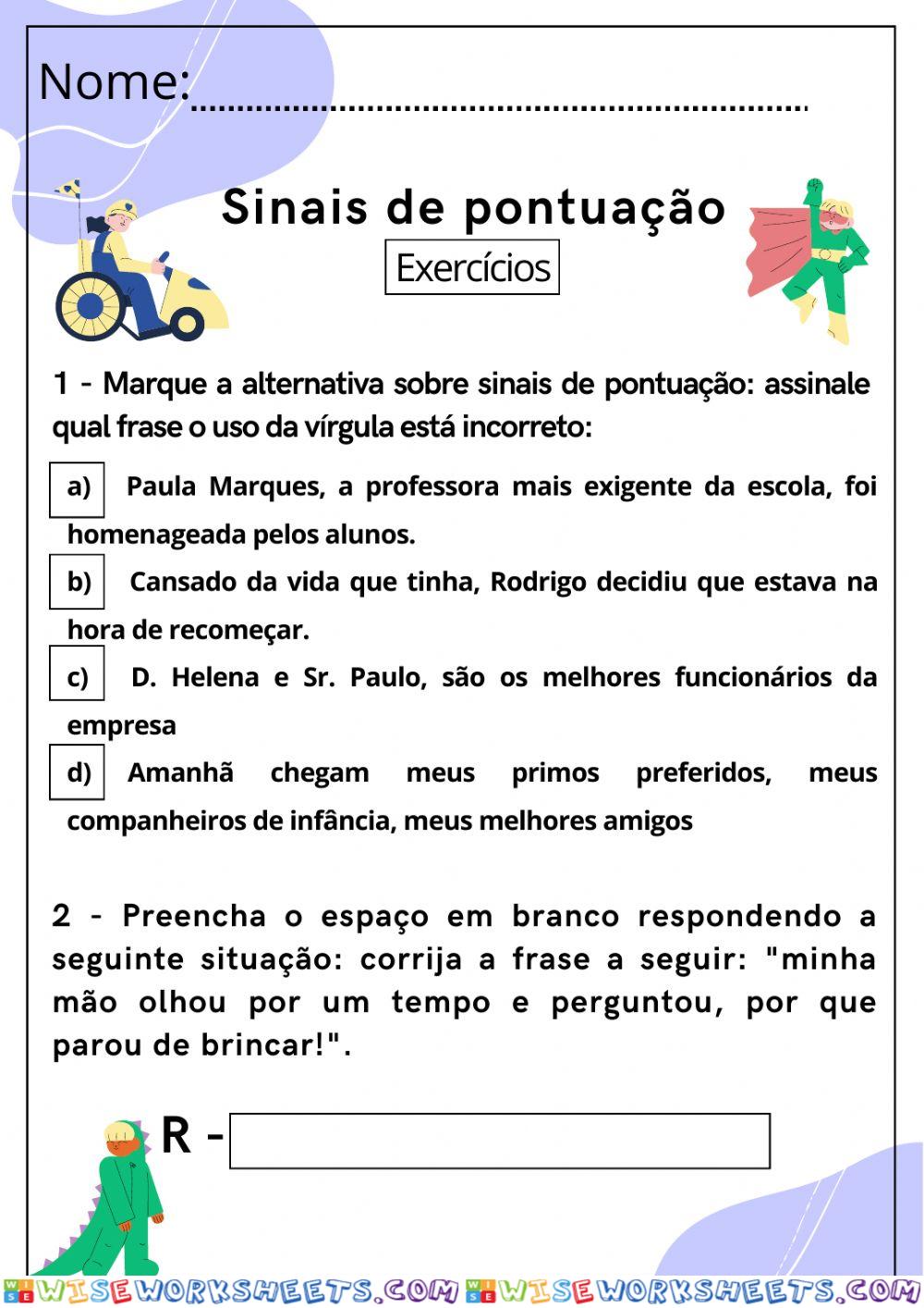 Sinais de pontuação