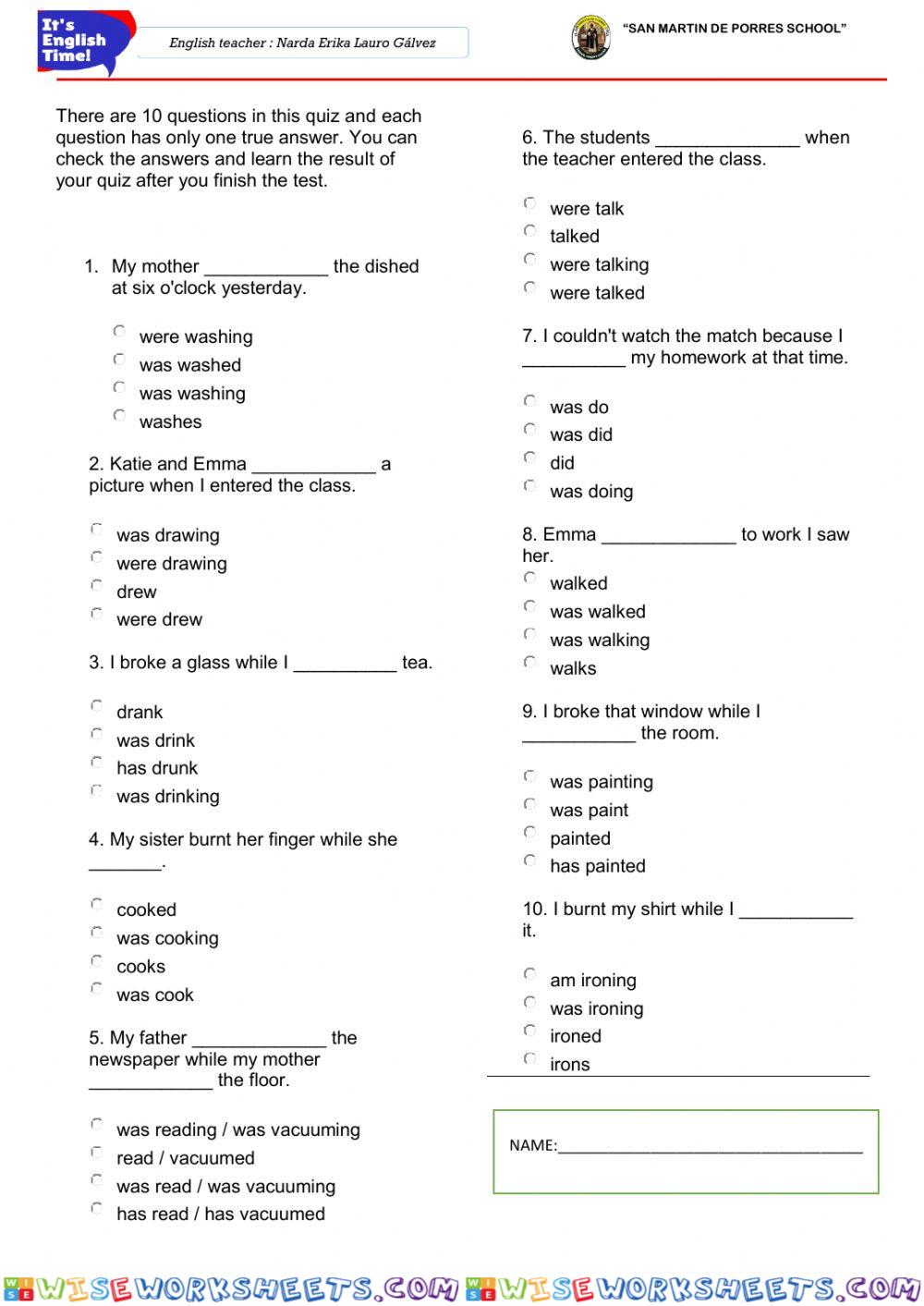 worksheet