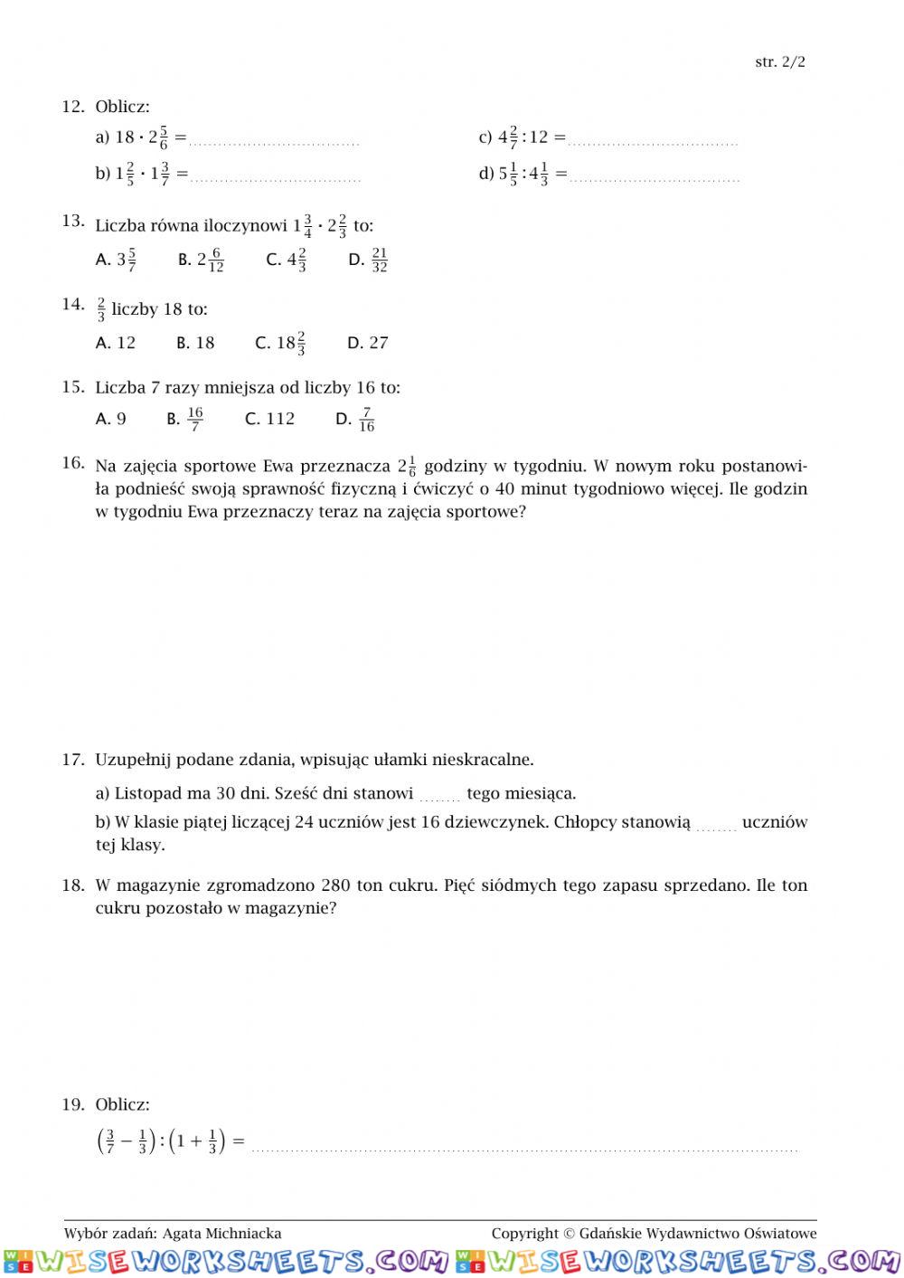 worksheet