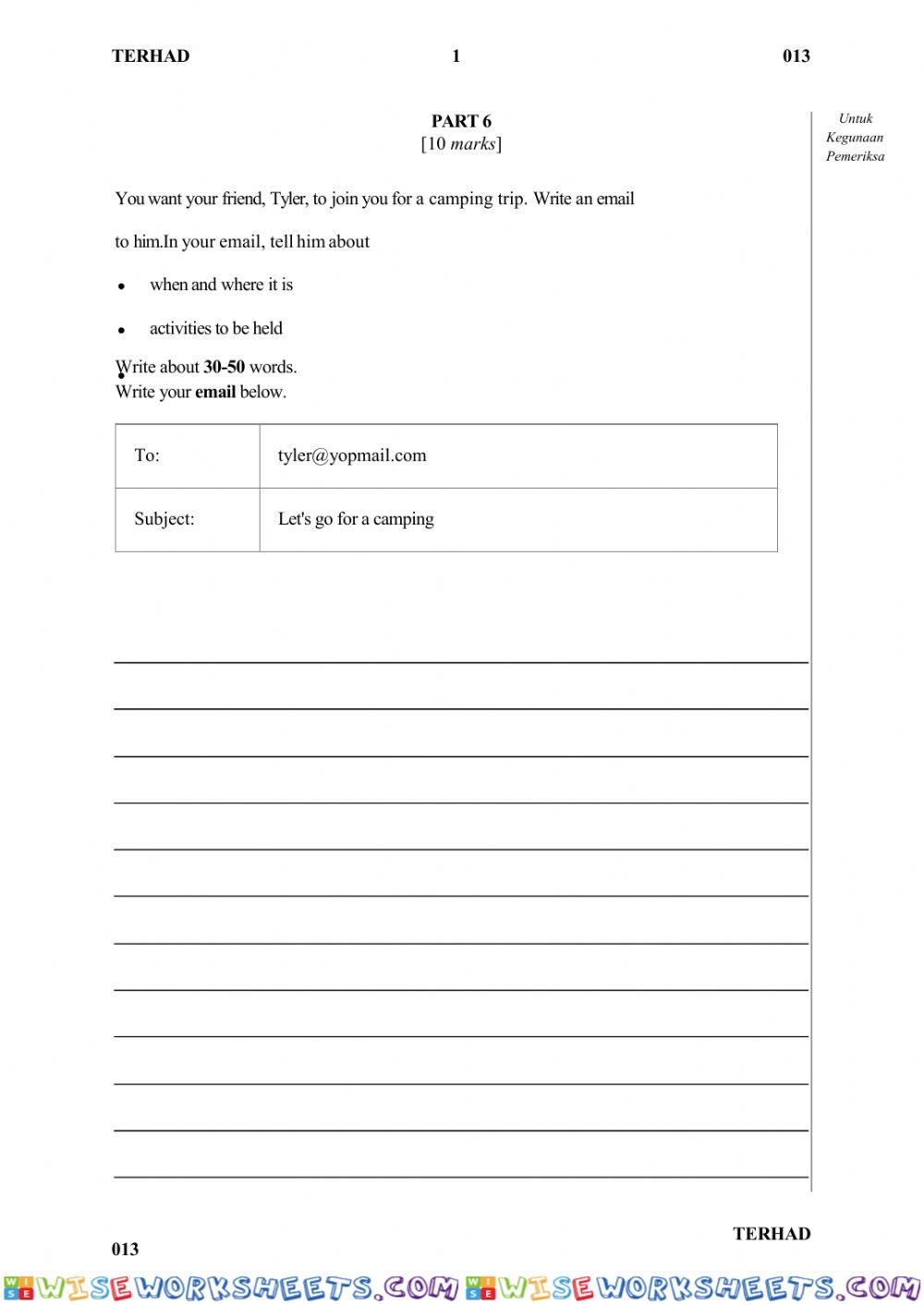 worksheet