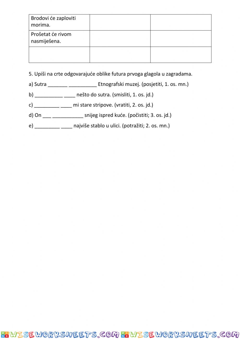 worksheet